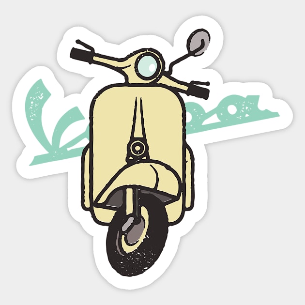 Vespa Sticker by attadesign